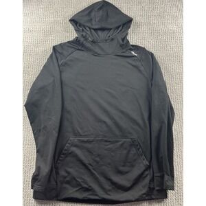 UNRL Crossover Hoodie Men Medium Black Tech Fleece Pullover Casual Comfort Cinch